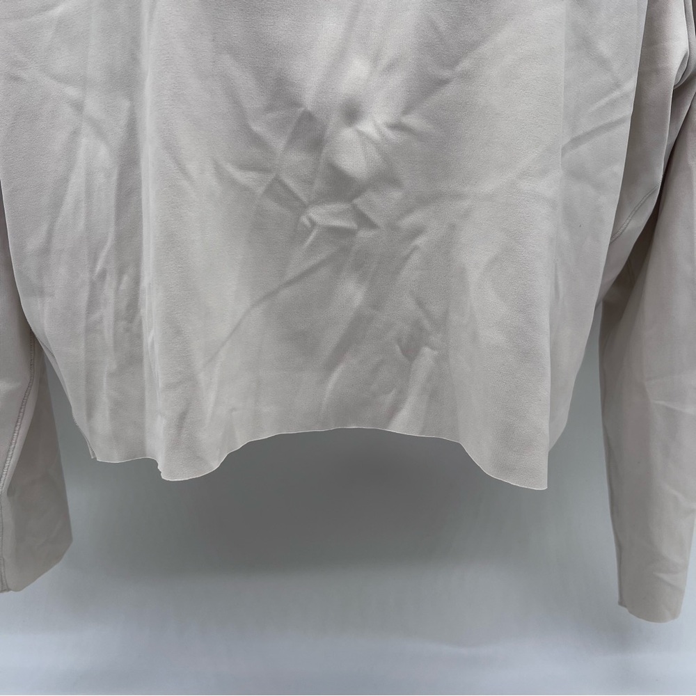 Nike Yoga Women's Long Sleeve Crew Neck Athletic Trainer Top Off-White-Size XL - Picture 3 of 11